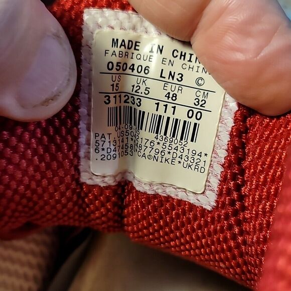 Nike Shox Zoom Air Basketball Sneakers Red White Cream #050507 LN3 SIZE 15 EUC - Picture 14 of 16